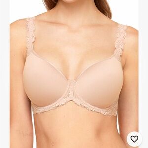 Wacoal 32DDD Vivid Encounter Bra Full Coverage T-Shirt Underwire in Nude EUC